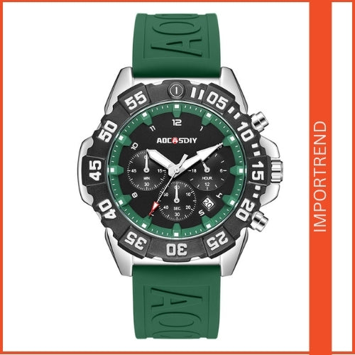 Men's Square Quartz Watch | Luminous & Calendar
