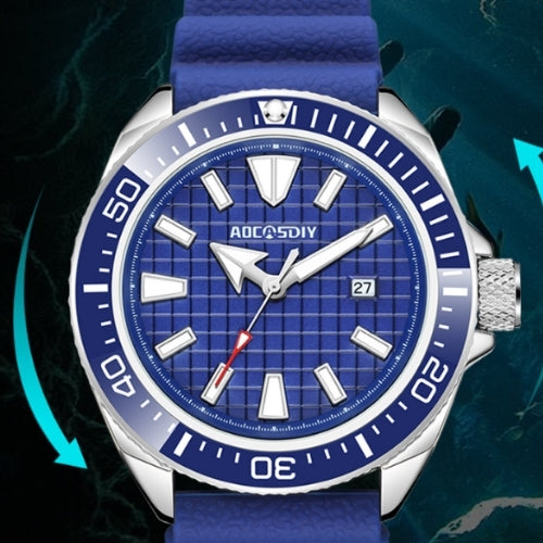 Men's Casual Quartz Watch with Silicone Strap