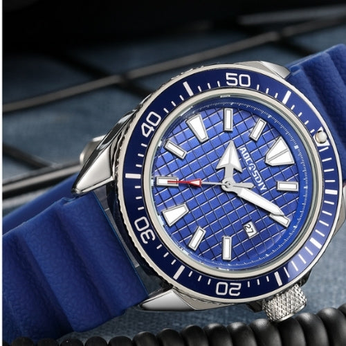 Men's Casual Quartz Watch with Silicone Strap