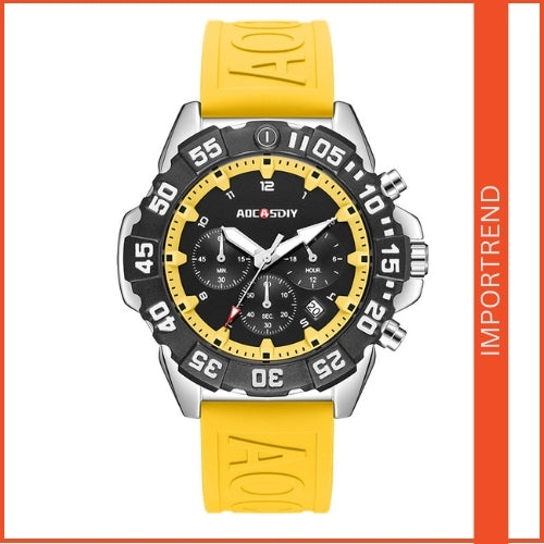 Men's Square Quartz Watch | Luminous & Calendar