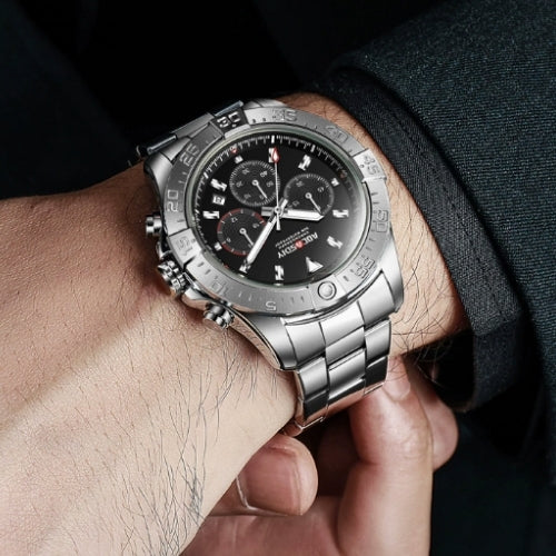 Men's Three-Eye Six-Pin Quartz Watch