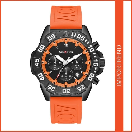 Men's Square Quartz Watch | Luminous & Calendar