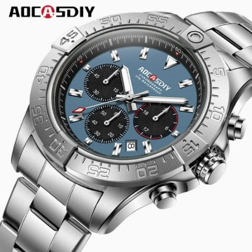 Men's Three-Eye Six-Pin Quartz Watch