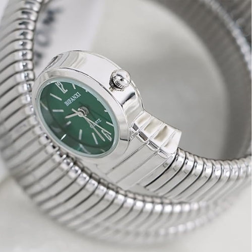 Women's Snake-Shaped Round Dial Watch