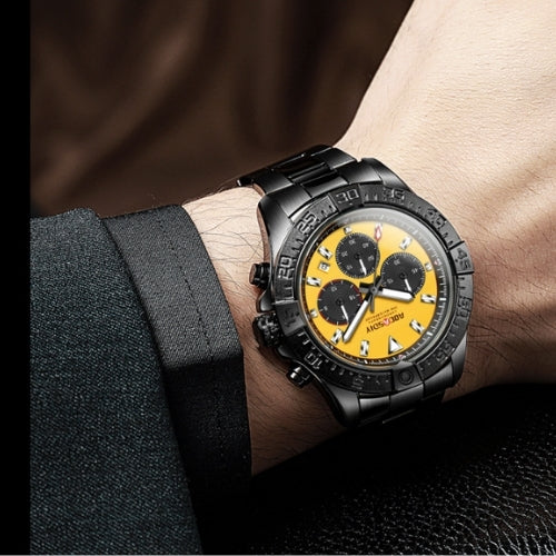 Men's Three-Eye Six-Pin Quartz Watch