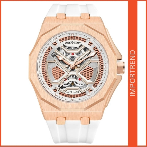 Men's Sports, Mechanical, Silicone Strap Watch