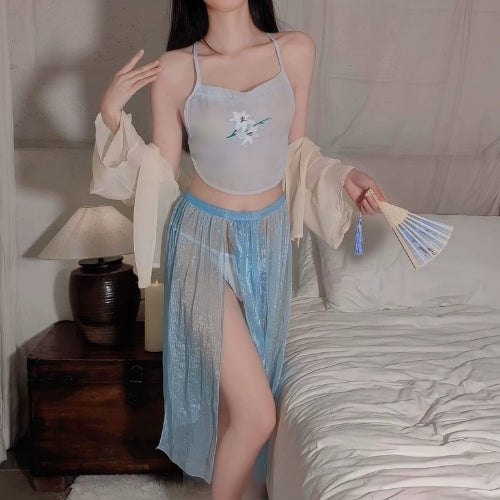 4-Piece Lingerie Set Flirty Babydoll Dress