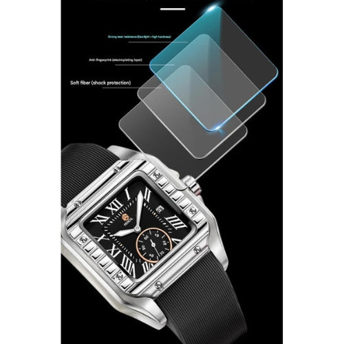 Men's Square Calendar Watch