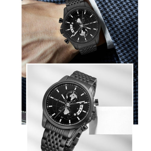 Multifunctional Men’s Sports Chronograph Wristwatch