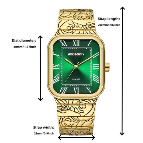 Men's Rectangle Quartz Watch