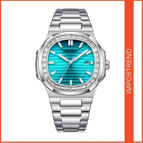 Men's Diamond Watch & Stainless Steel Strap