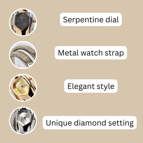 Women's Snake-Shaped Quartz Watch