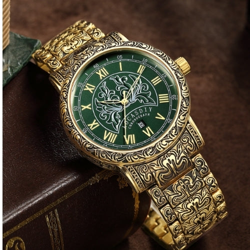 Men's Medieval Roman Carved Quartz Watch