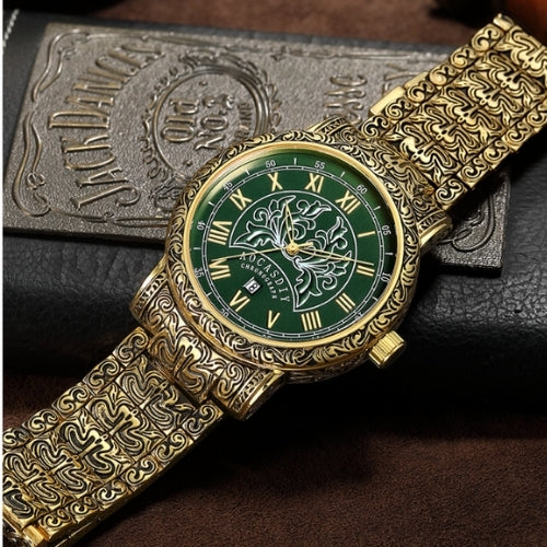 Men's Medieval Roman Carved Quartz Watch