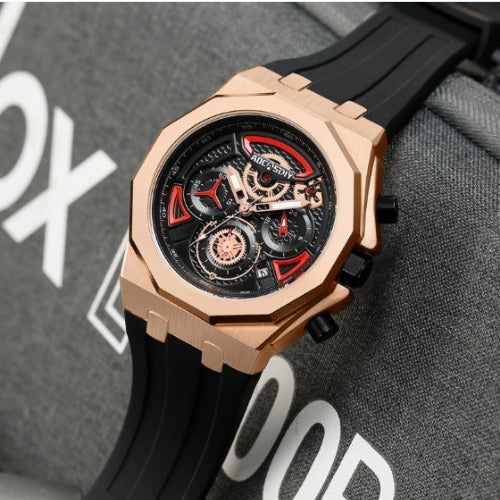 Men's Sports Waterproof, Quartz Movement, Silicone Strap Watch