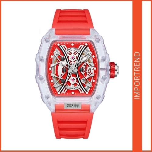 Transparent Men's Luminous Silicone Watch