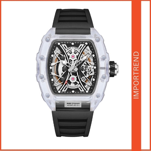 Transparent Men's Luminous Silicone Watch