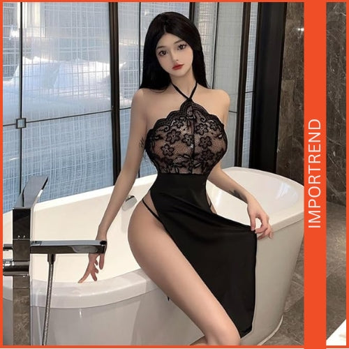 Sexy Lace Halter Neck Nightwear