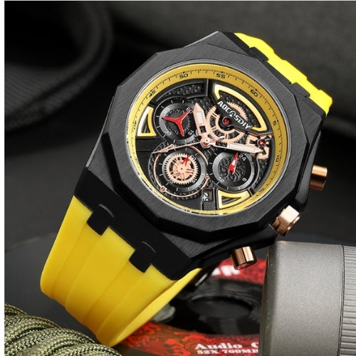 Men's Sports Waterproof, Quartz Movement, Silicone Strap Watch