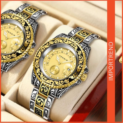 Men's Stylish Analog Moon Carved Watch