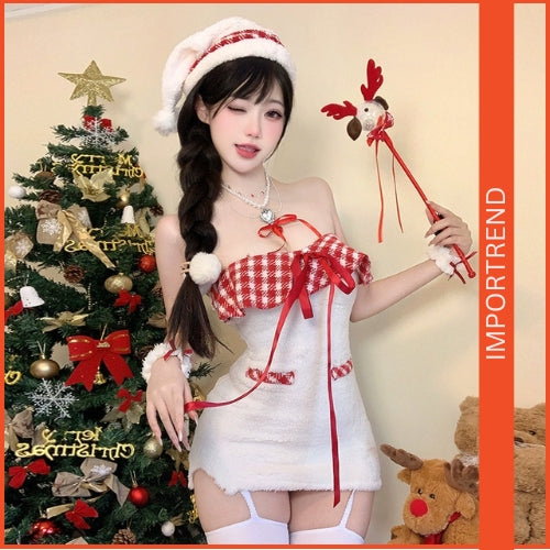 Sexy Christmas Lingerie – Pure Desire White Halter Neck