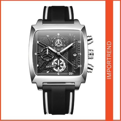 Men's Large Square Quartz Watch