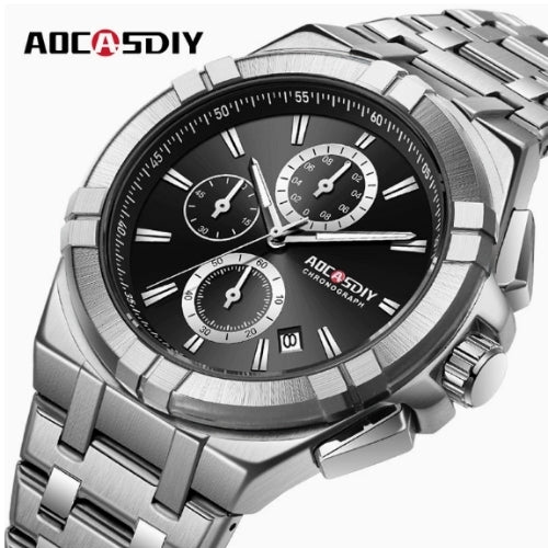 Men's Quartz Watch Luminous, Big Dial, Silicone Strap