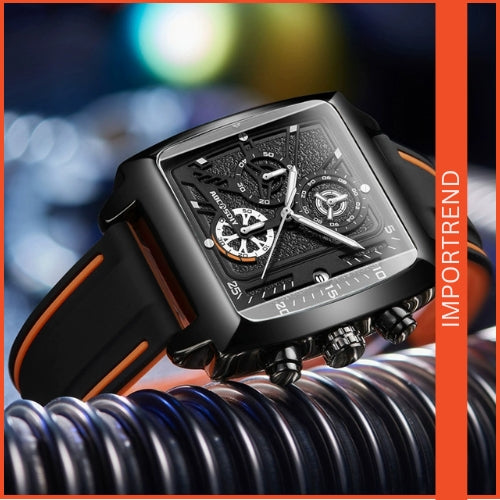 Men's Large Square Quartz Watch