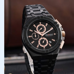 Men's Quartz Watch Luminous, Big Dial, Silicone Strap