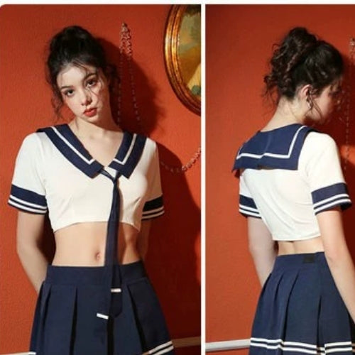 Sexy Student Pleated Miniskirt