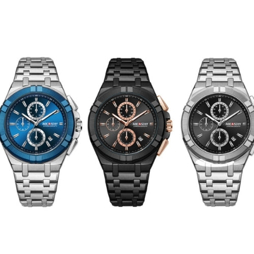 Men's Quartz Watch Luminous, Big Dial, Silicone Strap