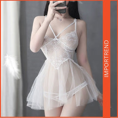 Sheer Lace Babydoll Lingerie set Nightwear