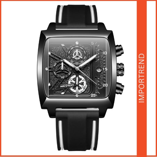 Men's Large Square Quartz Watch