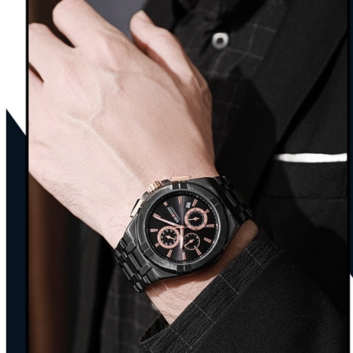 Men's Quartz Watch Luminous, Big Dial, Silicone Strap