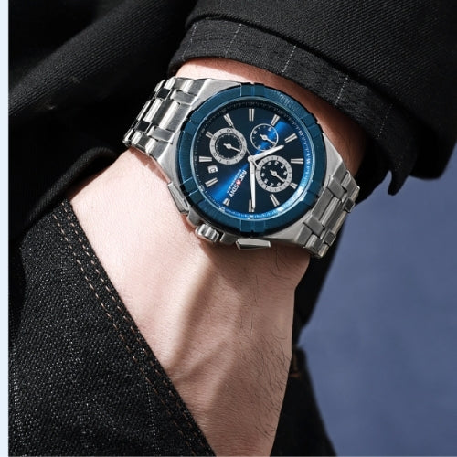 Men's Quartz Watch Luminous, Big Dial, Silicone Strap