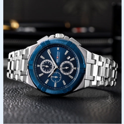 Men's Quartz Watch Luminous, Big Dial, Silicone Strap