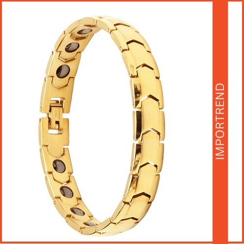 Fashion Black Gallstone Titanium Steel Bracelet