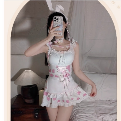 Sexy French Maid Lingerie Flirty Outfit