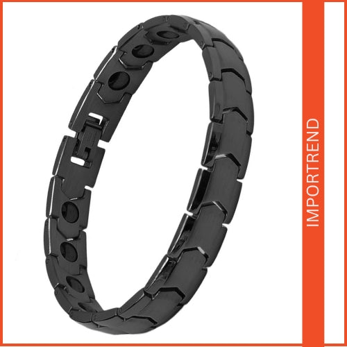 Fashion Black Gallstone Titanium Steel Bracelet