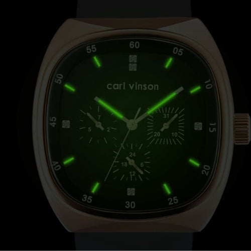 Multifunctional Quartz Men's Watch Thin Silicone Strap