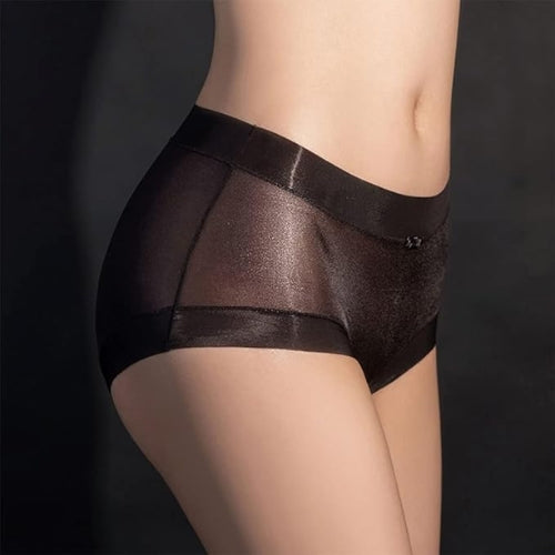 Shiny Ice Silk Seamless Brief Low-Waist Underwear