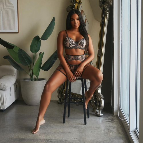 Sexy Floral Lace Corset Bra with Push-Up & Leg Cover Lingerie Set