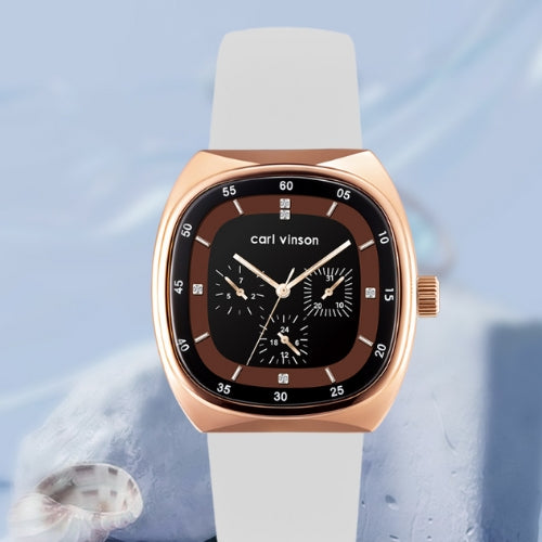 Multifunctional Quartz Men's Watch Thin Silicone Strap