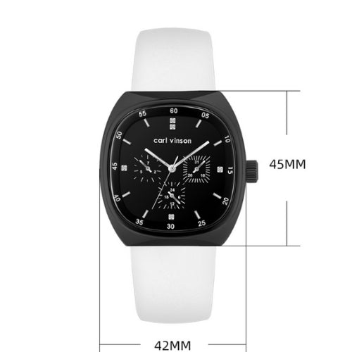 Multifunctional Quartz Men's Watch Thin Silicone Strap