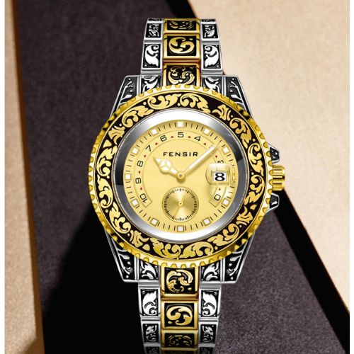Men's Stylish Analog Moon Carved Watch