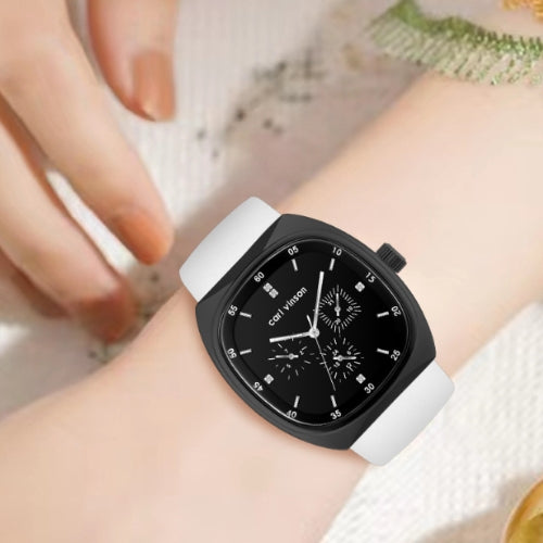Multifunctional Quartz Men's Watch Thin Silicone Strap