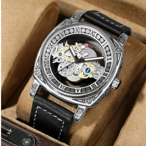 Men's Fashion Double-Sided Transparent Quartz Watch