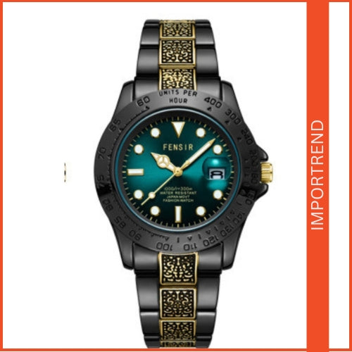Men's Round Stainless Steel Watch