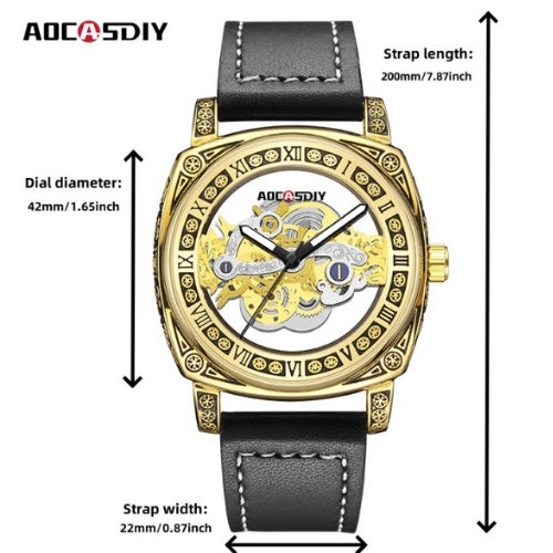 Men's Fashion Double-Sided Transparent Quartz Watch