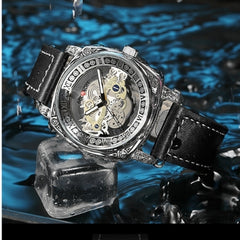 Men's Fashion Double-Sided Transparent Quartz Watch